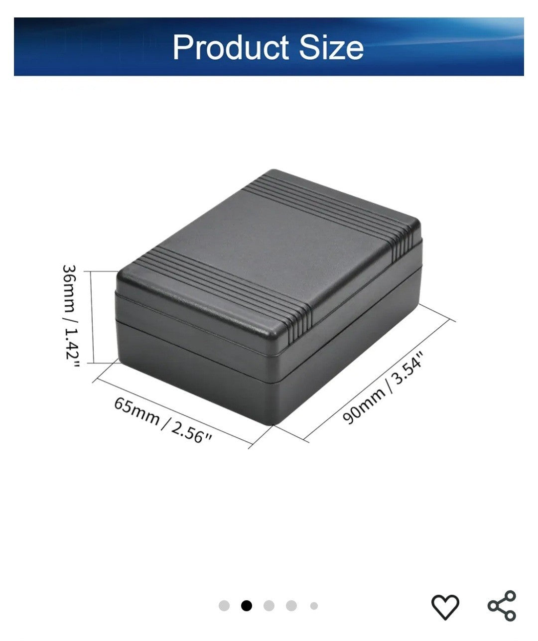 Heyiarbeit ABS Plastic Dustproof Junction Box 2pcs 6B