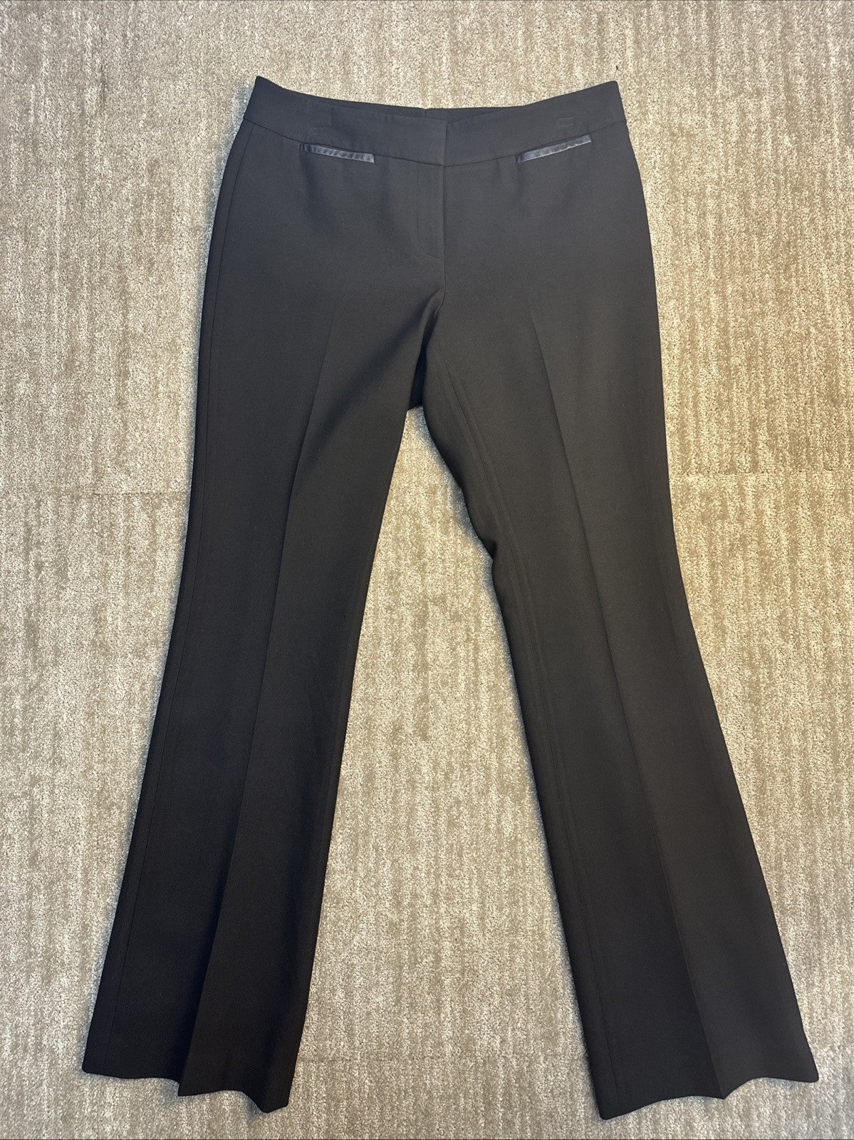 Women’s Classiques Entier Black Dress Size 8 Pants W Faux Pockets   (0025)