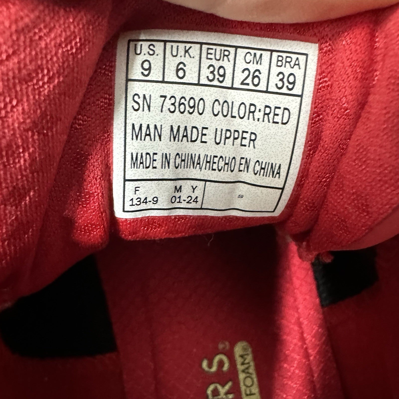 Skechers Womens Size 9 Uno Stand On Air 73690 Red Casual Shoes Sneakers Matte 5d