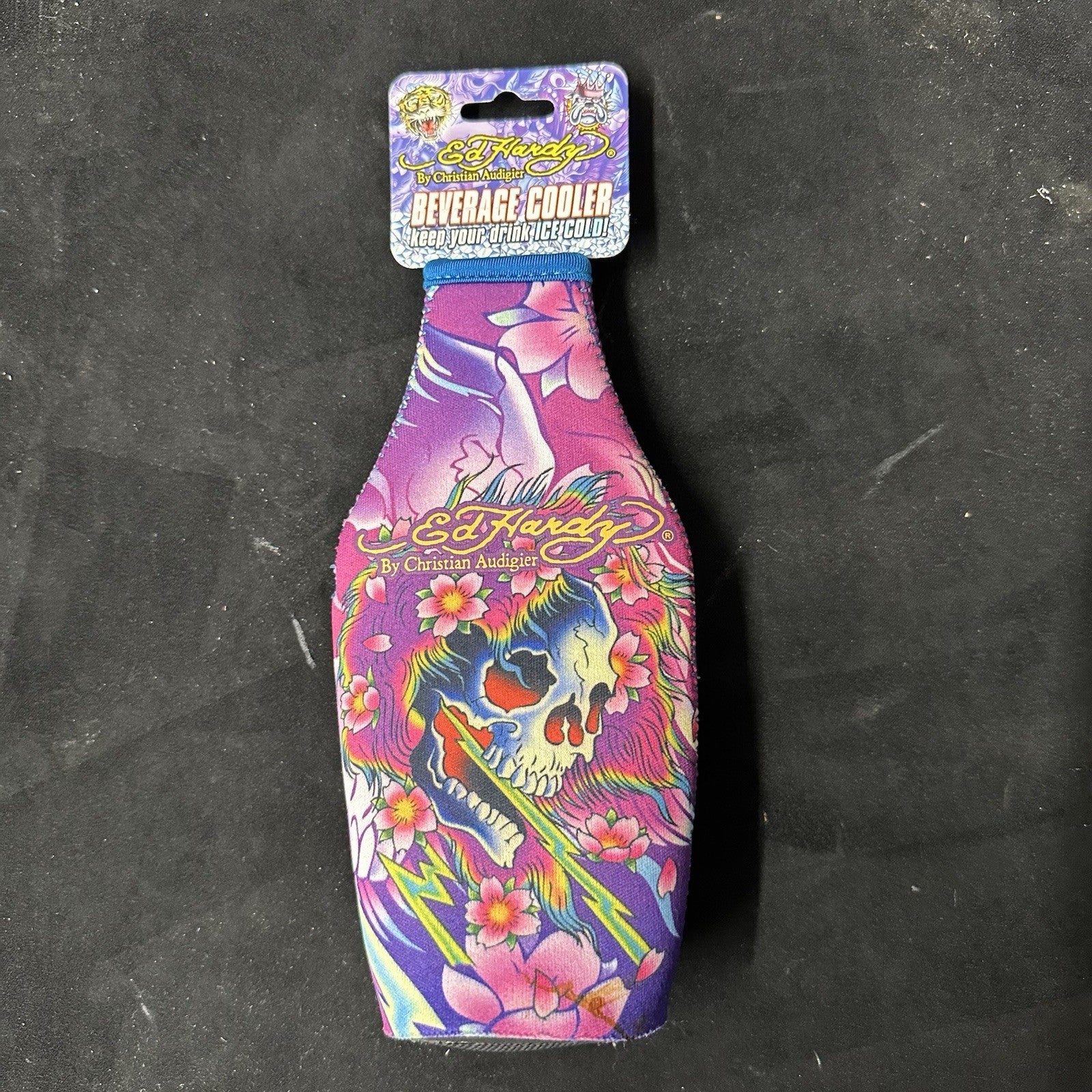 New Ed Hardy Colorful Reusable Bottle Insulator Sleeve by Christian Audigier 6b