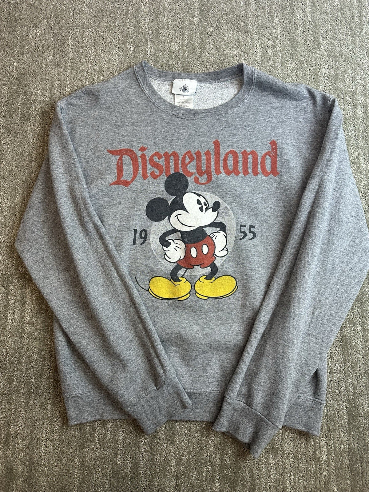 Women’s Grey Disneyland Small Sweatshirt Lightweight Mickey 6.1
