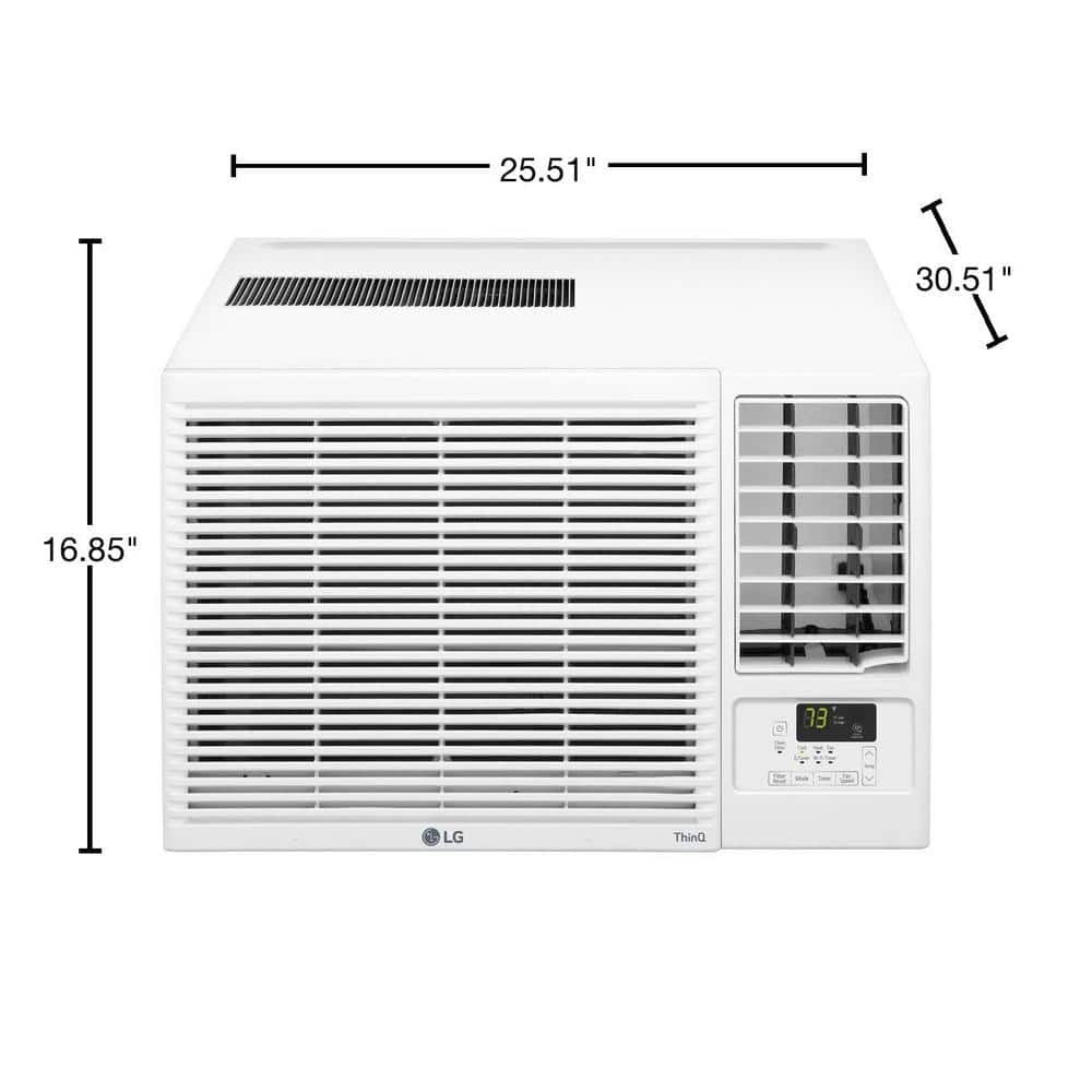 18,000 BTU 230/208V Window Air Conditioner Cools 1000 Sq. Ft. with Heater