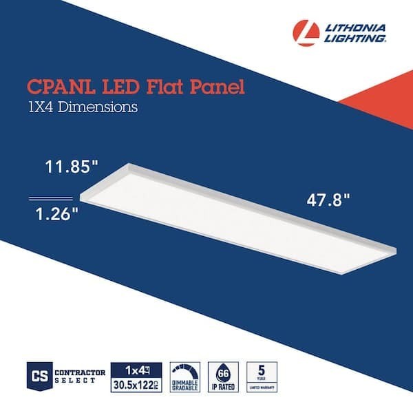 Lithonia Lighting 1 ft. x 4 ft. 4000 Lumens  LED PanelLight SwitchColor Temp 16A