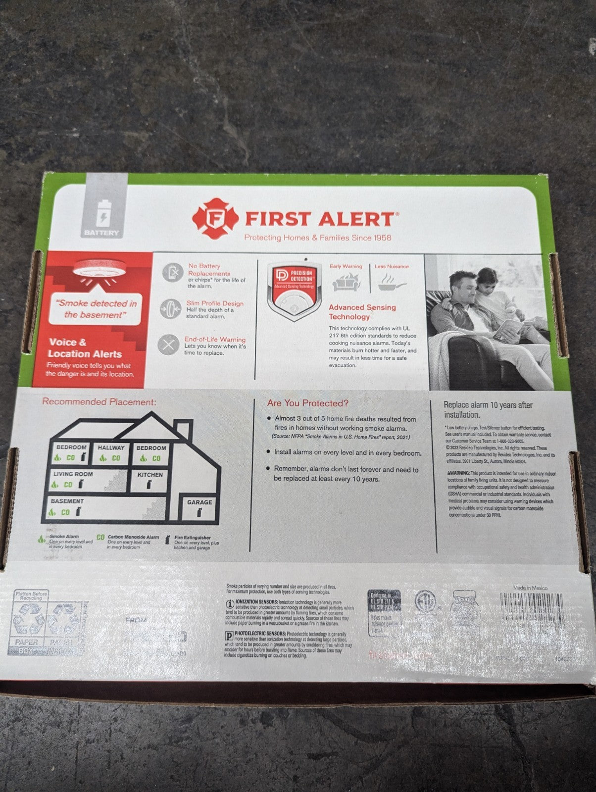 First Alert Precision Detection, 10-year Battery Smoke 2 Pack 3E