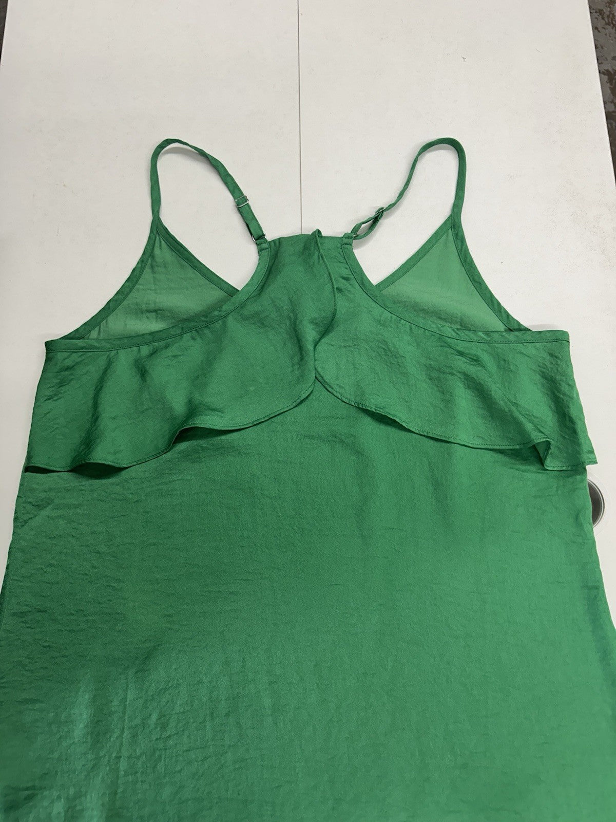 CAbi Park Racerback 6111 Green Ruffle Back Womens Size S Camisole Colorful