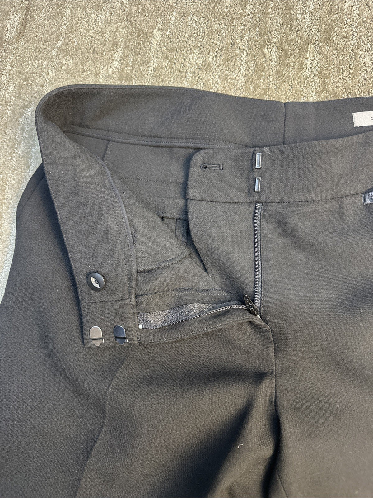 Women’s Classiques Entier Black Dress Size 8 Pants W Faux Pockets   (0025)