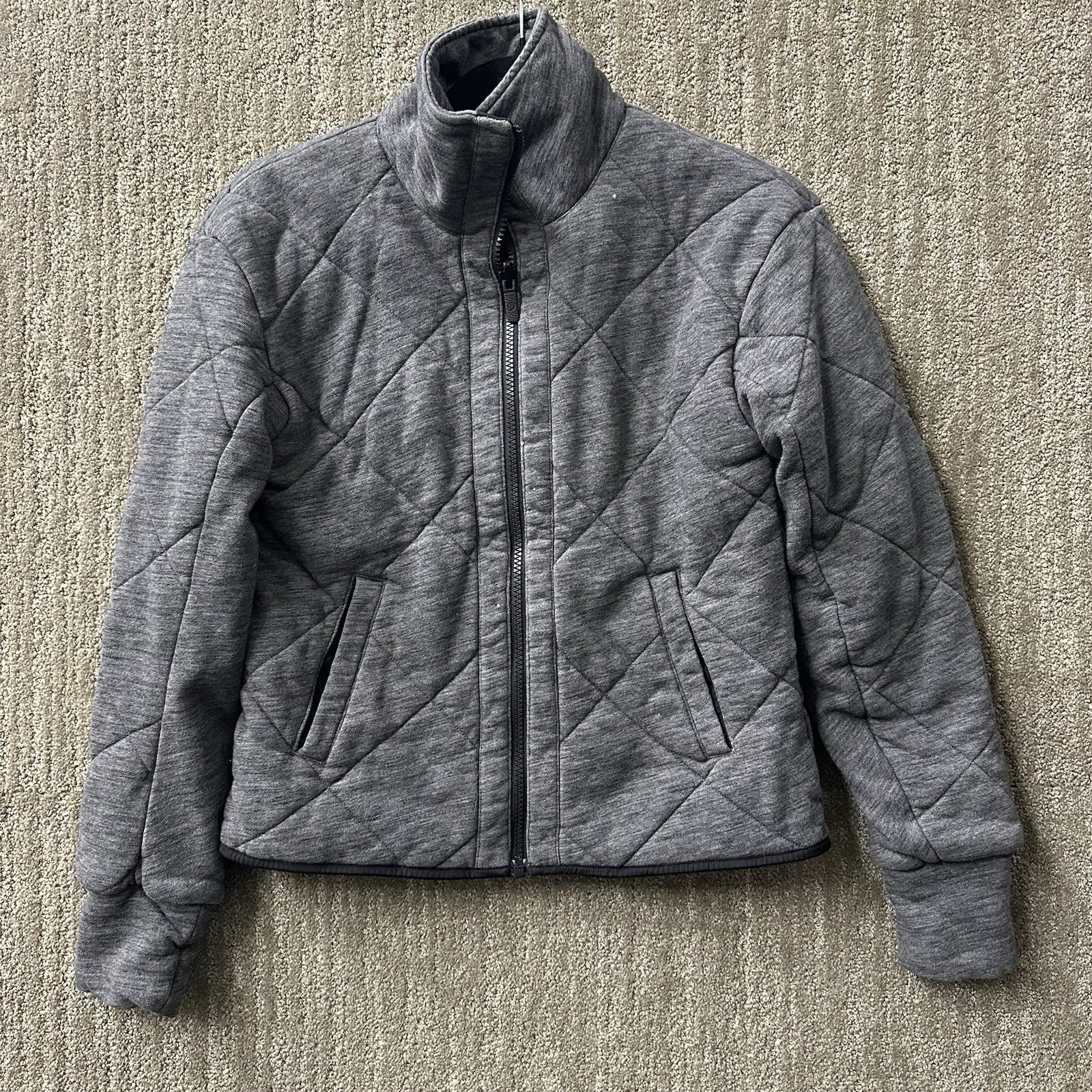 Lululemon Forever Warm Jacket Heathered Core Dark Grey Size 4 See Pics* Reverse