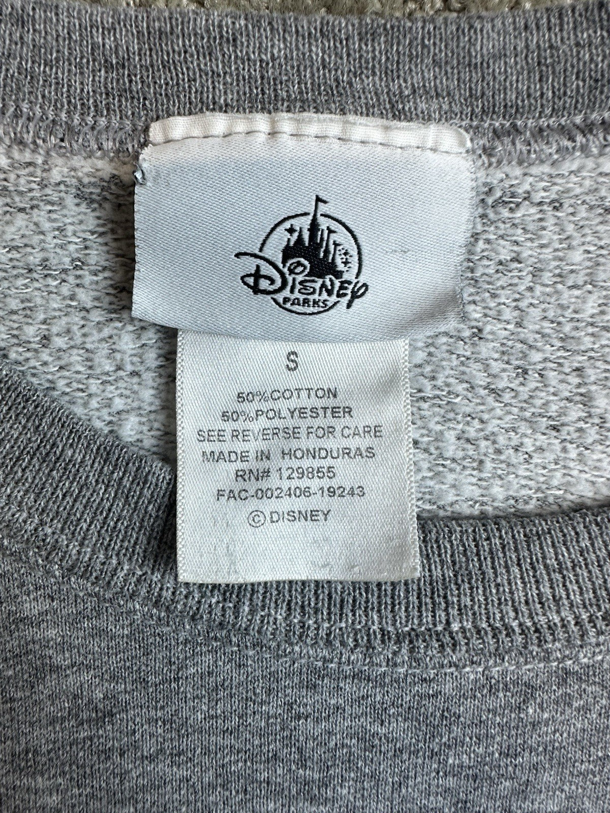 Women’s Grey Disneyland Small Sweatshirt Lightweight Mickey 6.1