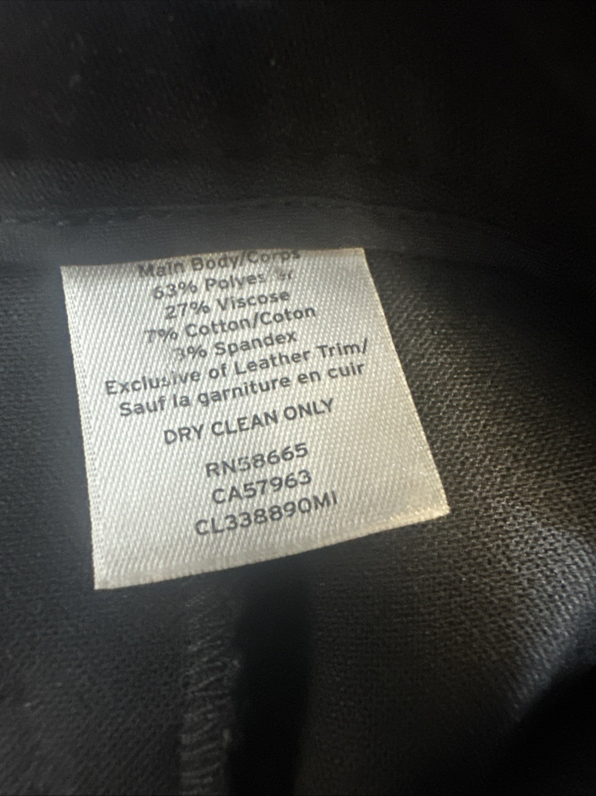 Women’s Classiques Entier Black Dress Size 8 Pants W Faux Pockets   (0025)