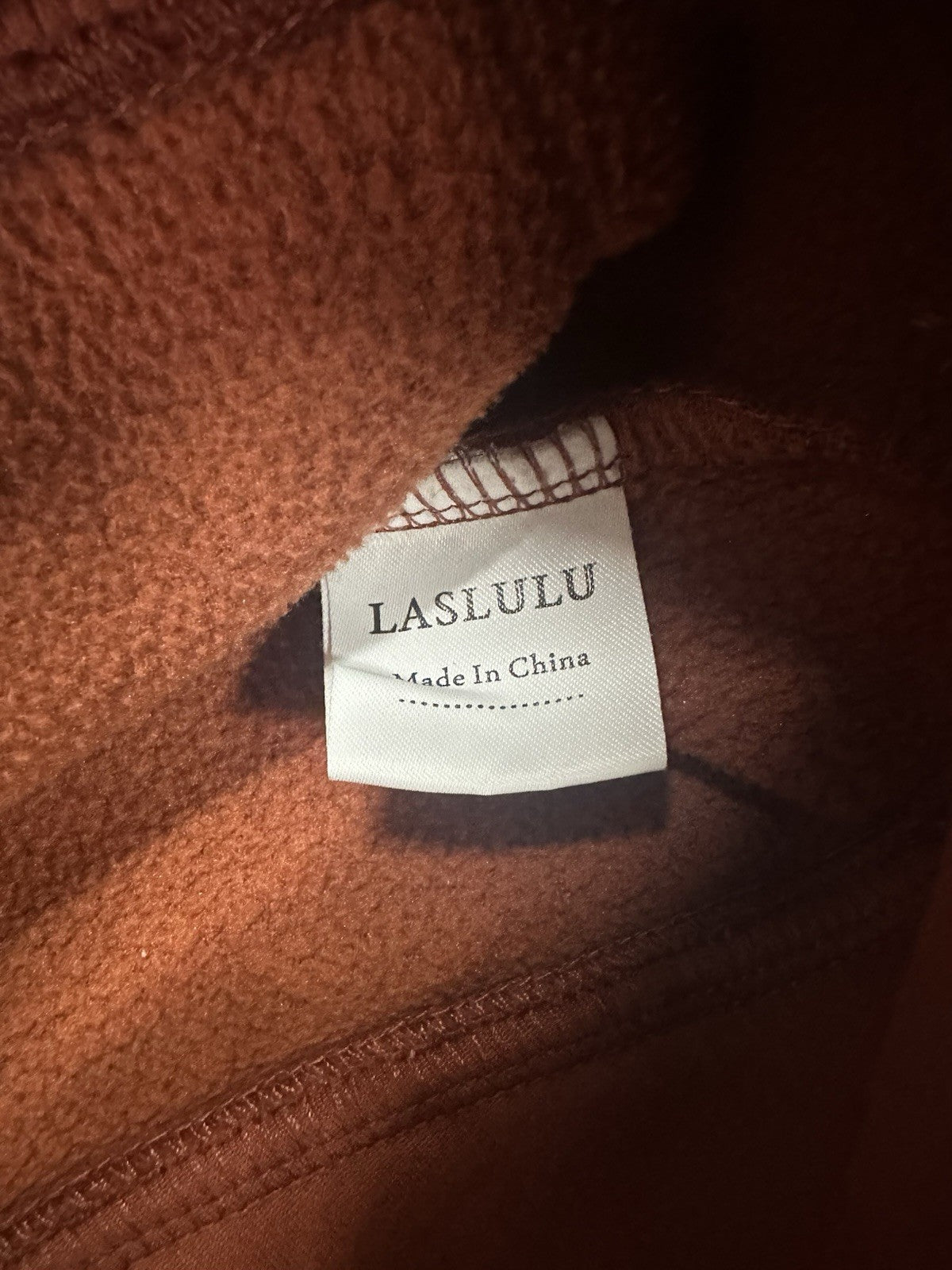 Women’s Laslulu Burnt Orange Small Crop Hoodie Sweater W/ Zipper