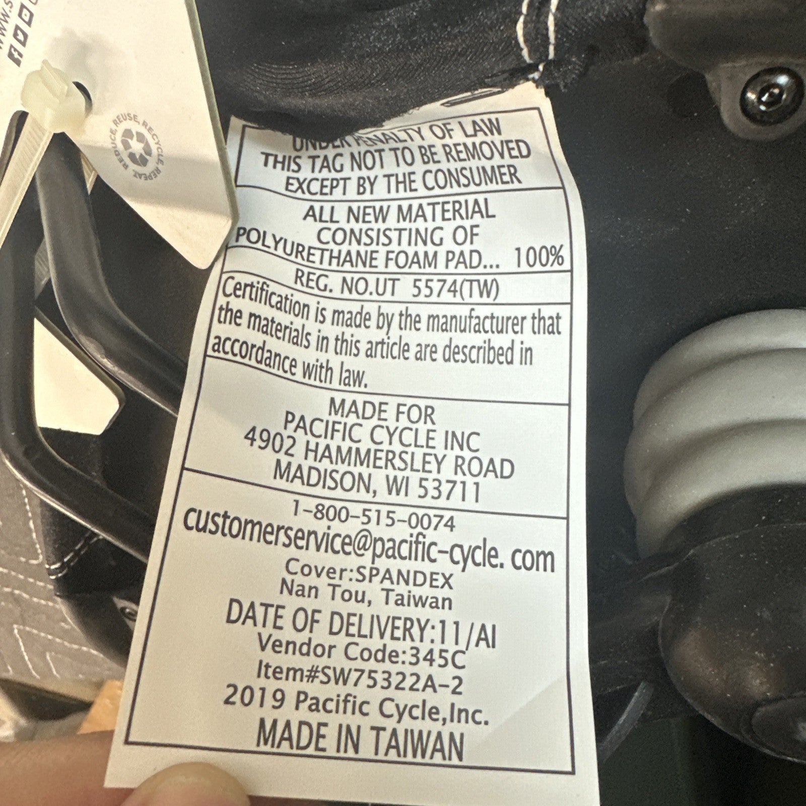 Schwinn Cruise Bike Saddle - Black 6C