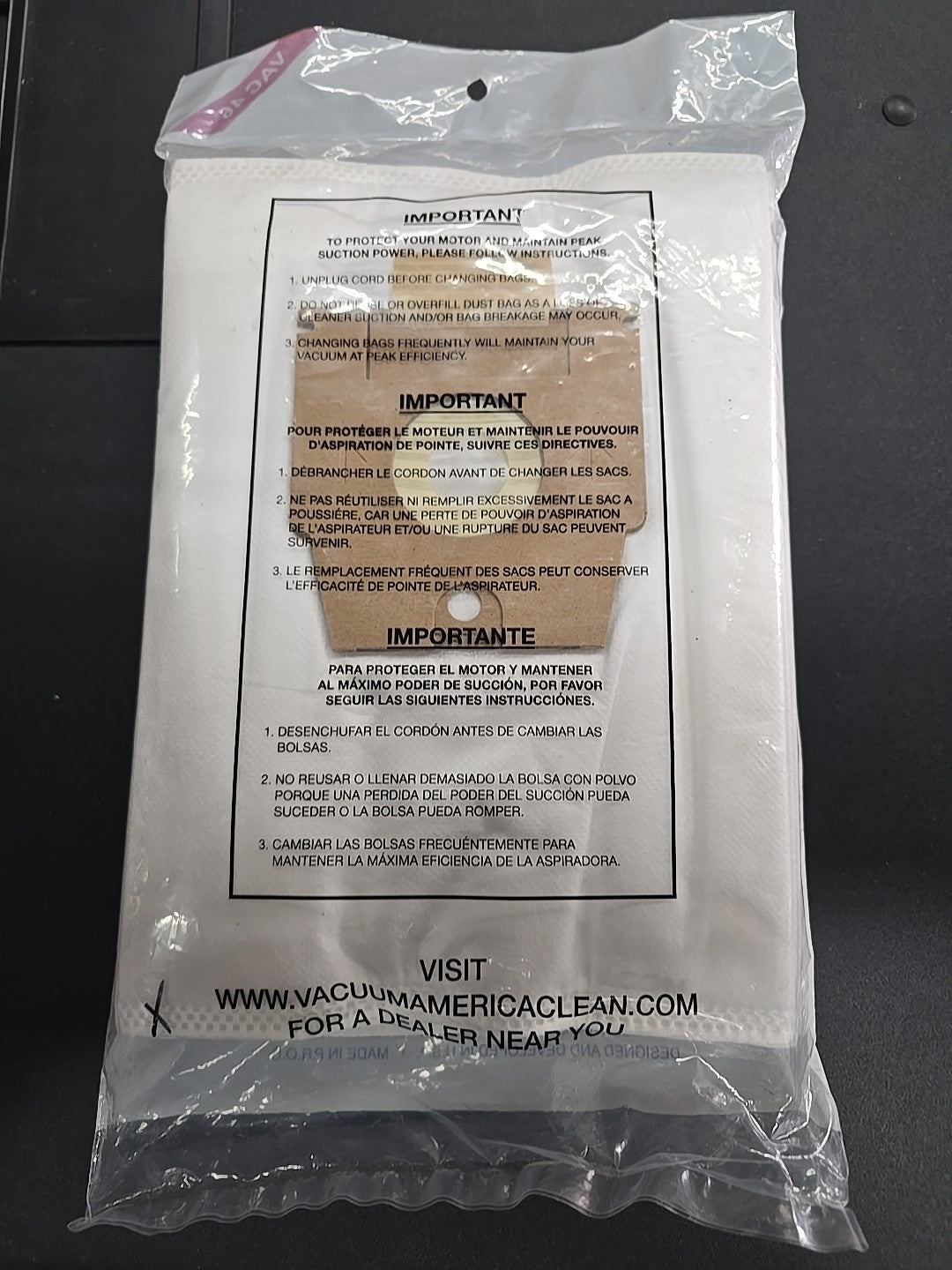 HEPA Canister Vacuum bags for Sears C 5055, 50558 Kenmore Q 50557 Panasonic 9A