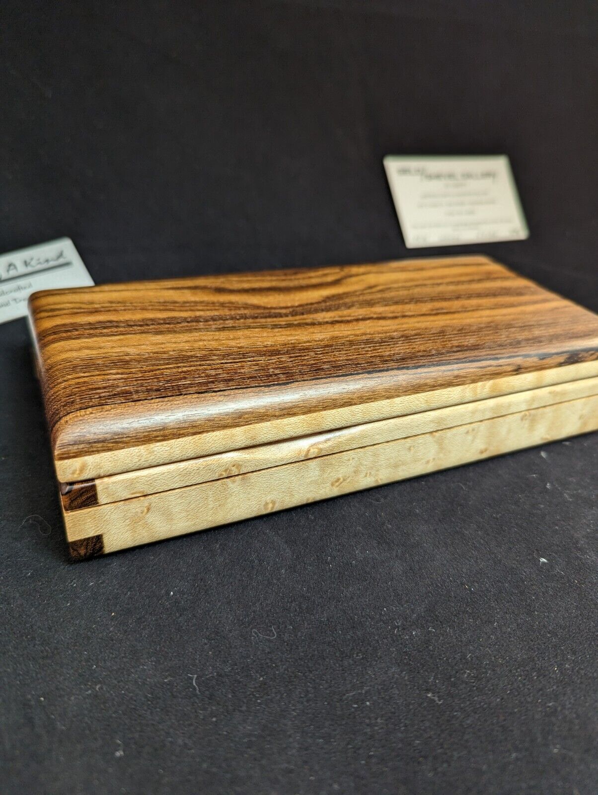 Hand crafted Wood Box 4" X 8" X 1 3/4"