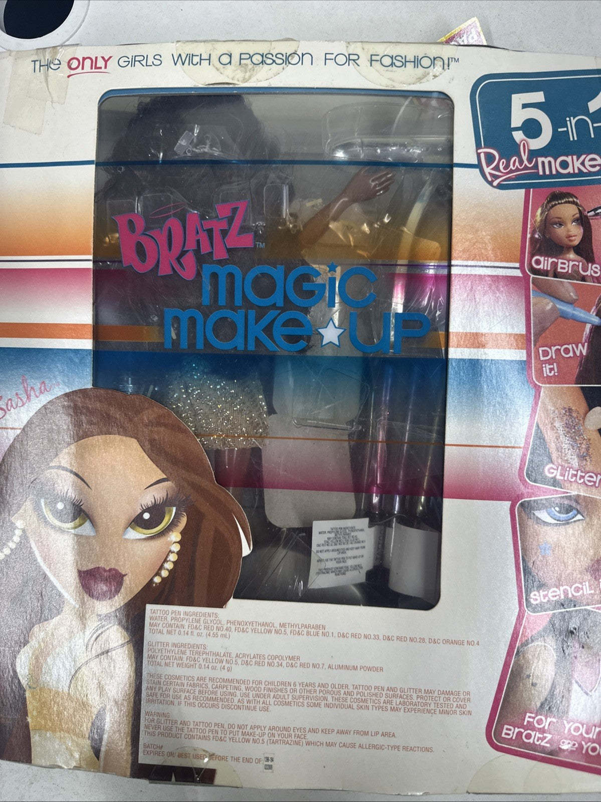 Bratz Magic Make Up Sasha Doll 5 in 1 Real Rare Original  2007 (7A)
