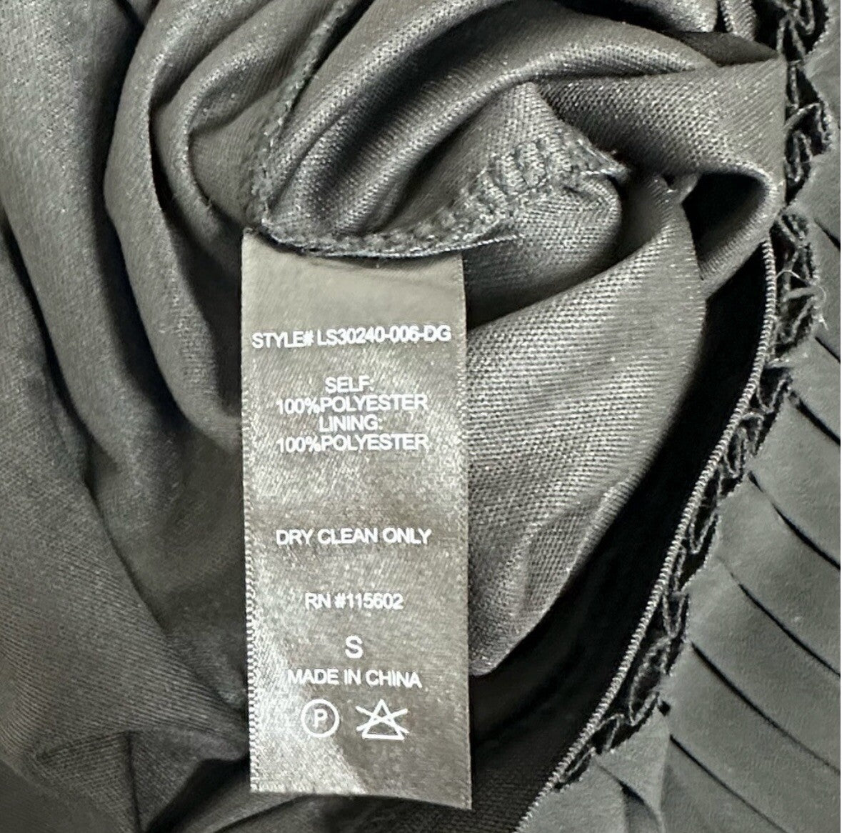 Lush Black Pleated Sheer Slit Skirt Size Small (0062)