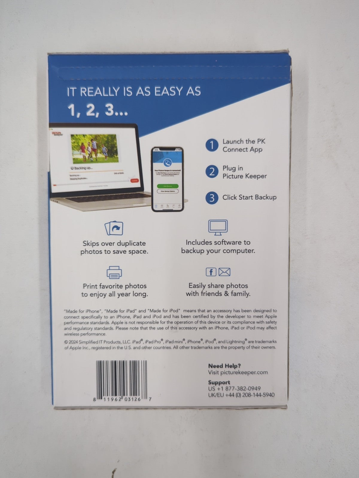 Picture Keller Connect 256G USB Flash Drive Photo Video Backup iPhone Android 7c