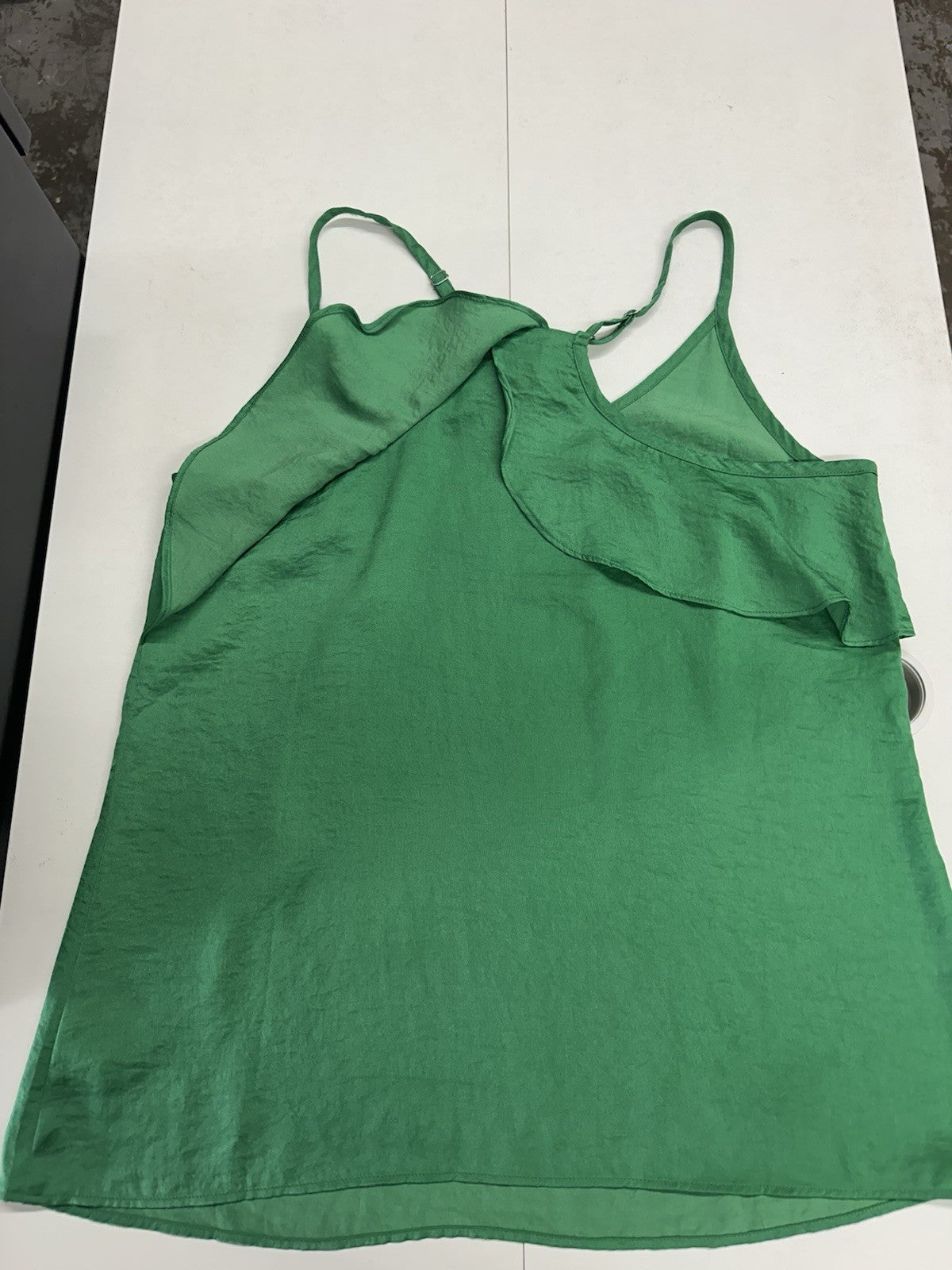 CAbi Park Racerback 6111 Green Ruffle Back Womens Size S Camisole Colorful
