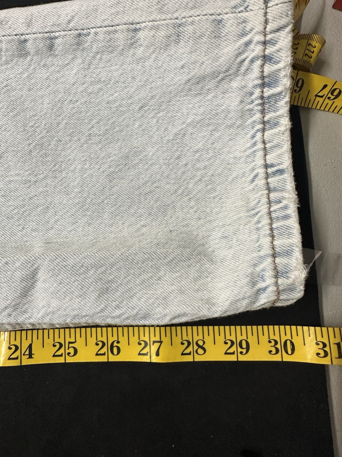 Aeropostale 80s Baggy Jeans Sz 00 Destroyed Distress Regular Light Wash (0021)