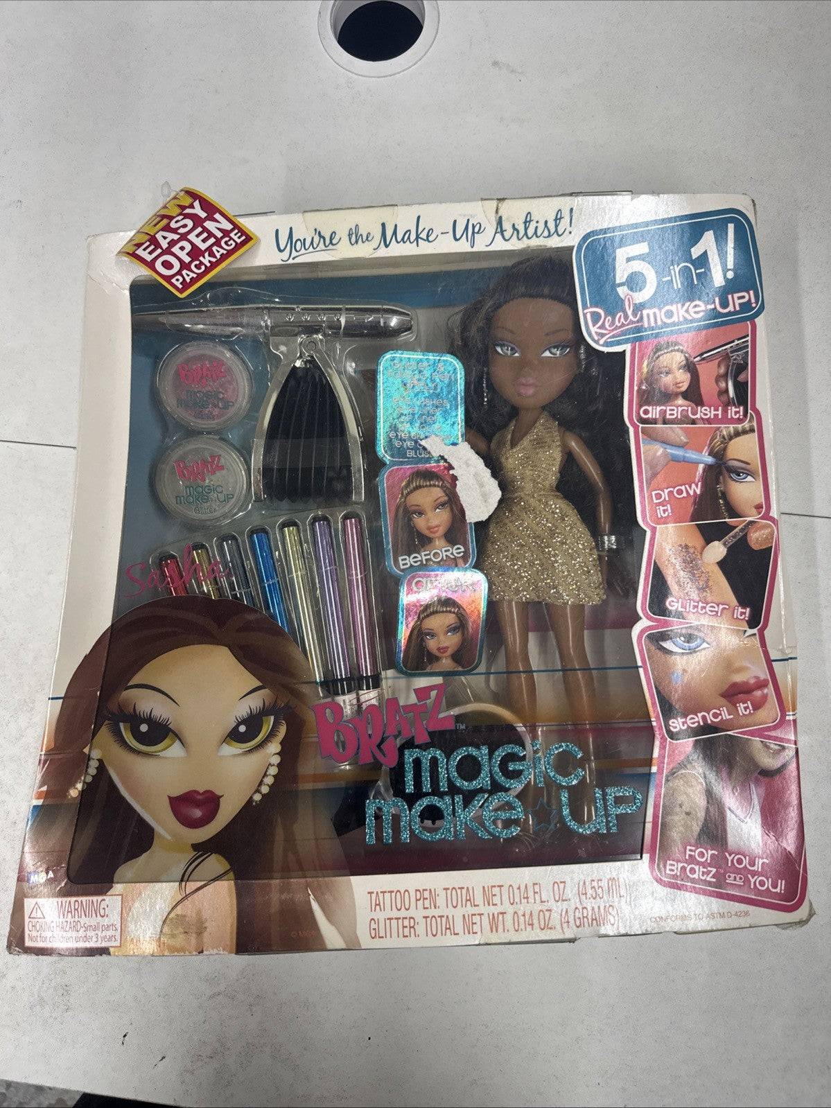 Bratz Magic Make Up Sasha Doll 5 in 1 Real Rare Original  2007 (7A)