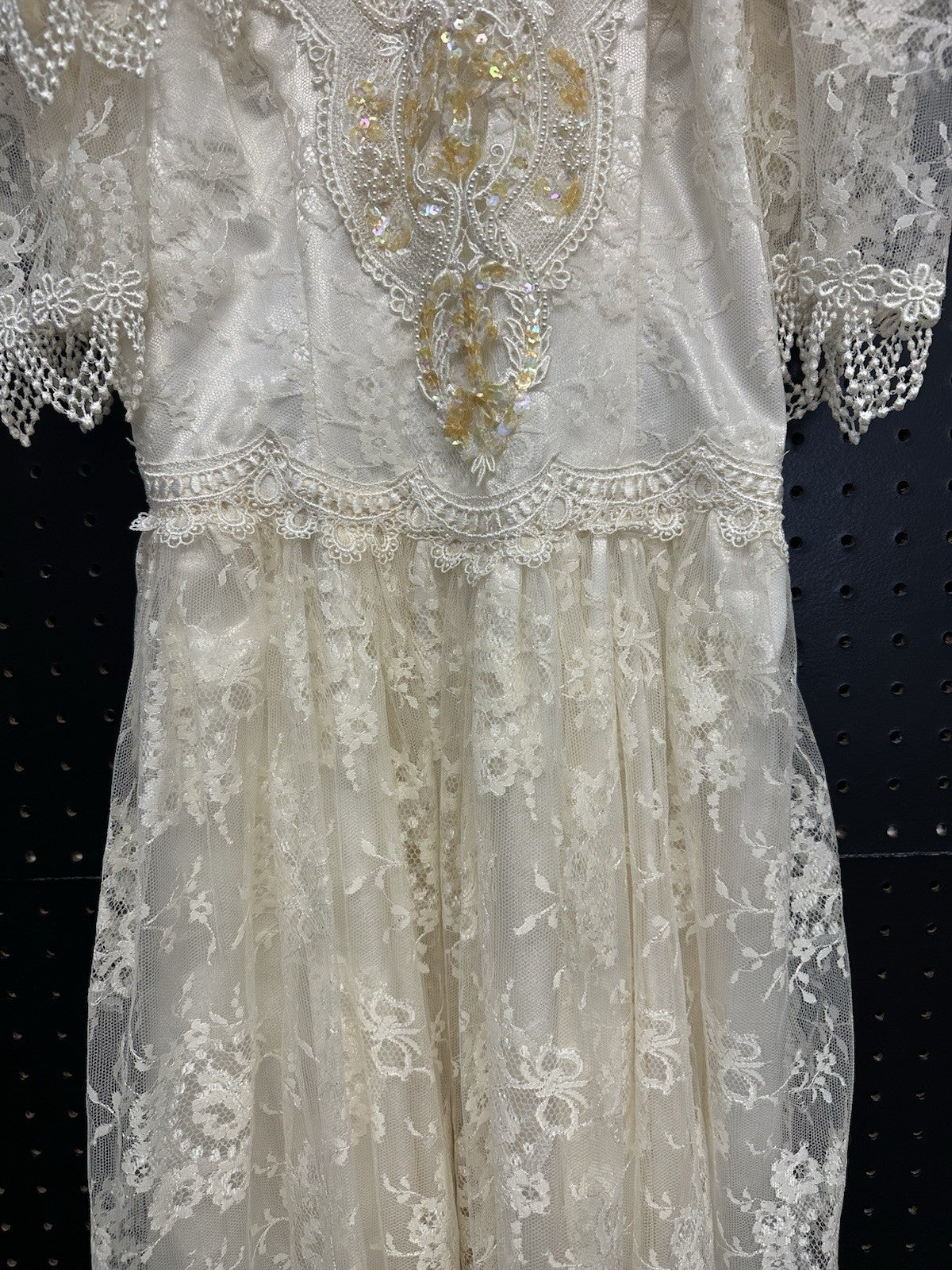 Vintage Jessica McClintock Dress Bridal Lace Wedding Fairy Size Size 6