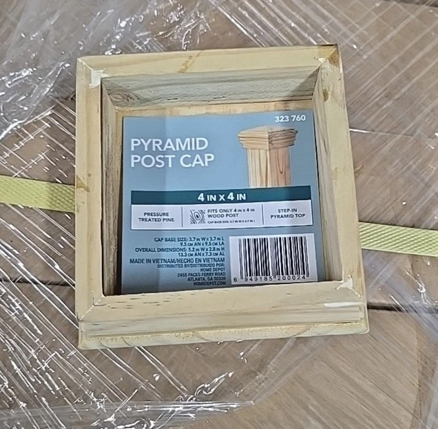 Newbury High Pyramid Pressure Treated Pine Post Cap 4" x 4" 