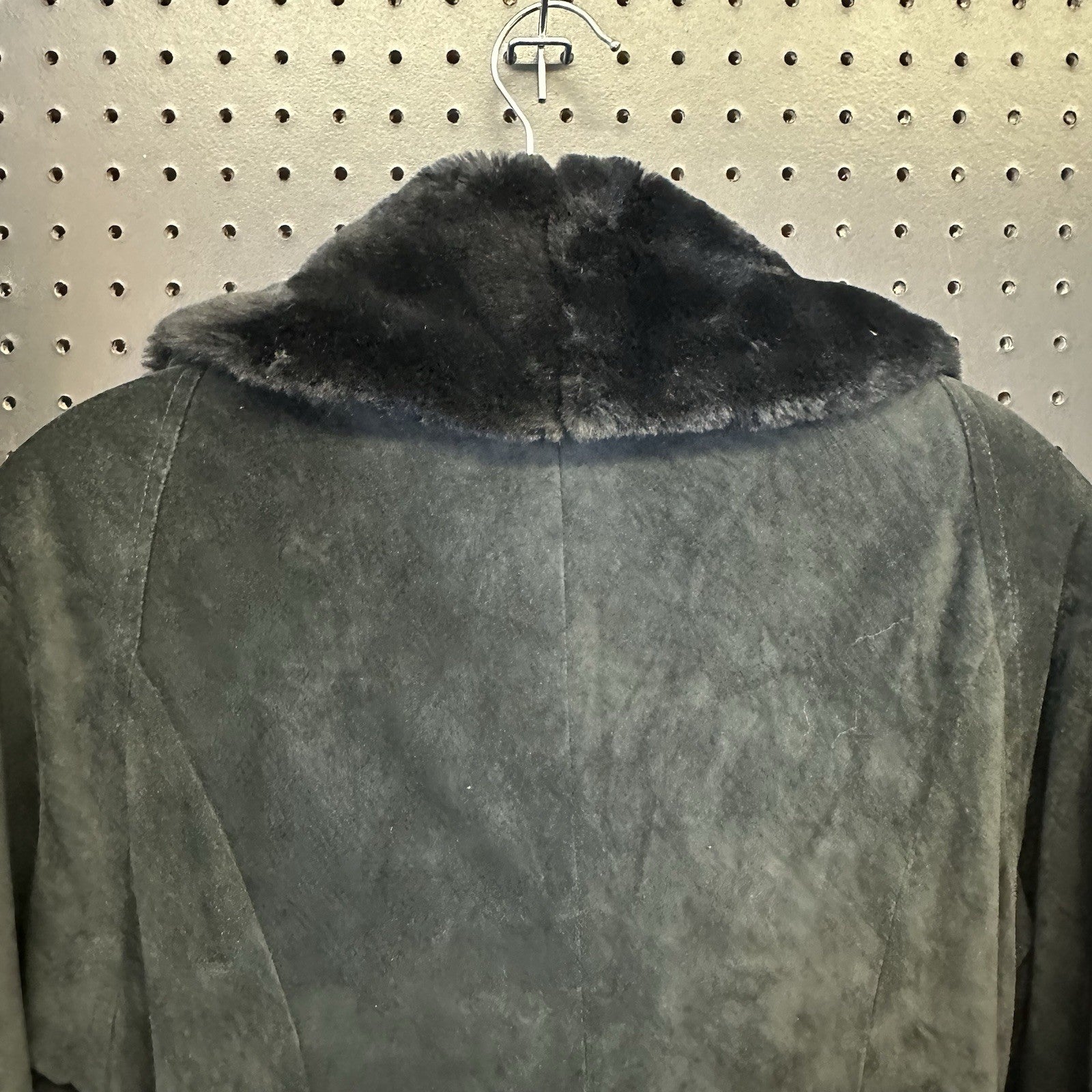 Danier Black Genuine Leather Women Long Coat Jacket  XS Fits Small