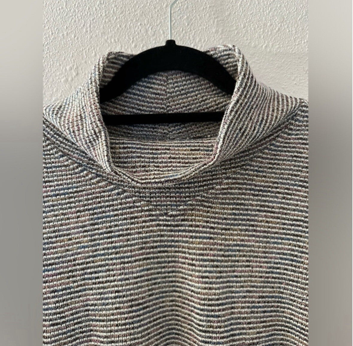 Madewell Rainbow Rib Textured Turtleneck Crop Top Sweater Size Small 3.6