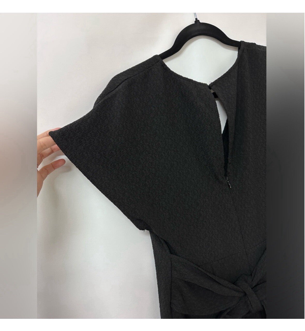 Lush Wide Leg Stretchy Jumpsuit Black Size Medium (0051)