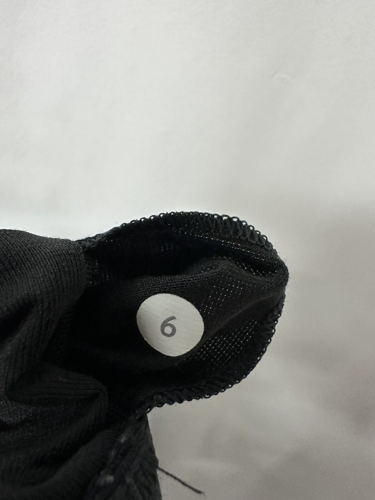 Lululemon No Limits Tank Built in Bra Layered Top Gray Black Cinch Hem Size 6