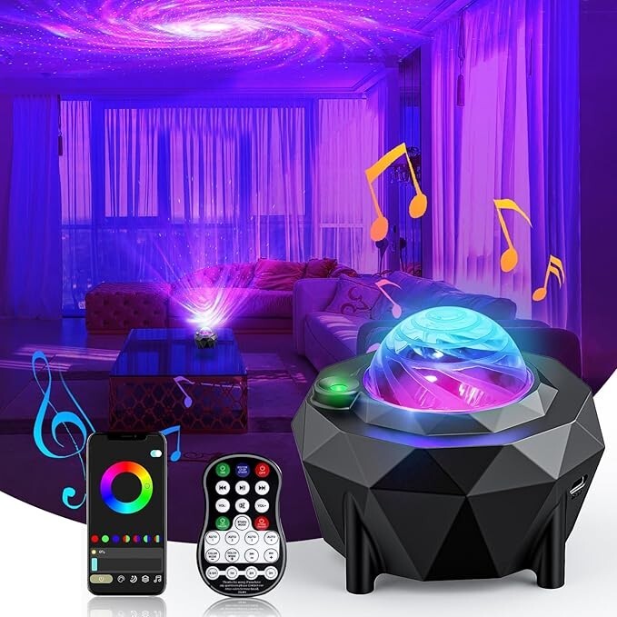 Star Projector Galaxy Light Projector with Remote & Bluetooth Speaker 6A