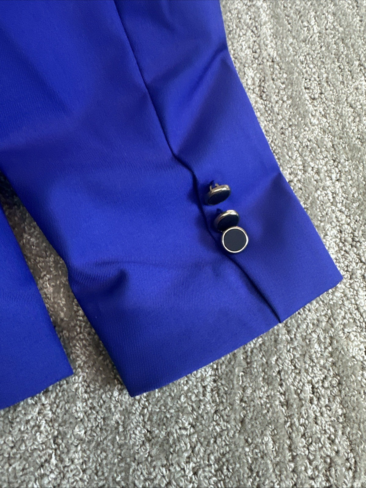 H2H Men's Blue Collared Formal One Button Long Sleeve Blazer Jacket Suit US Sm