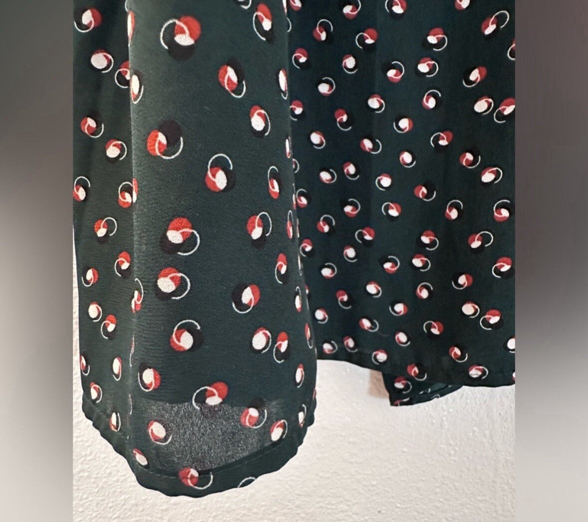 Max Studio Long Sleeve Wrap Dress Size Small V Neck (99)