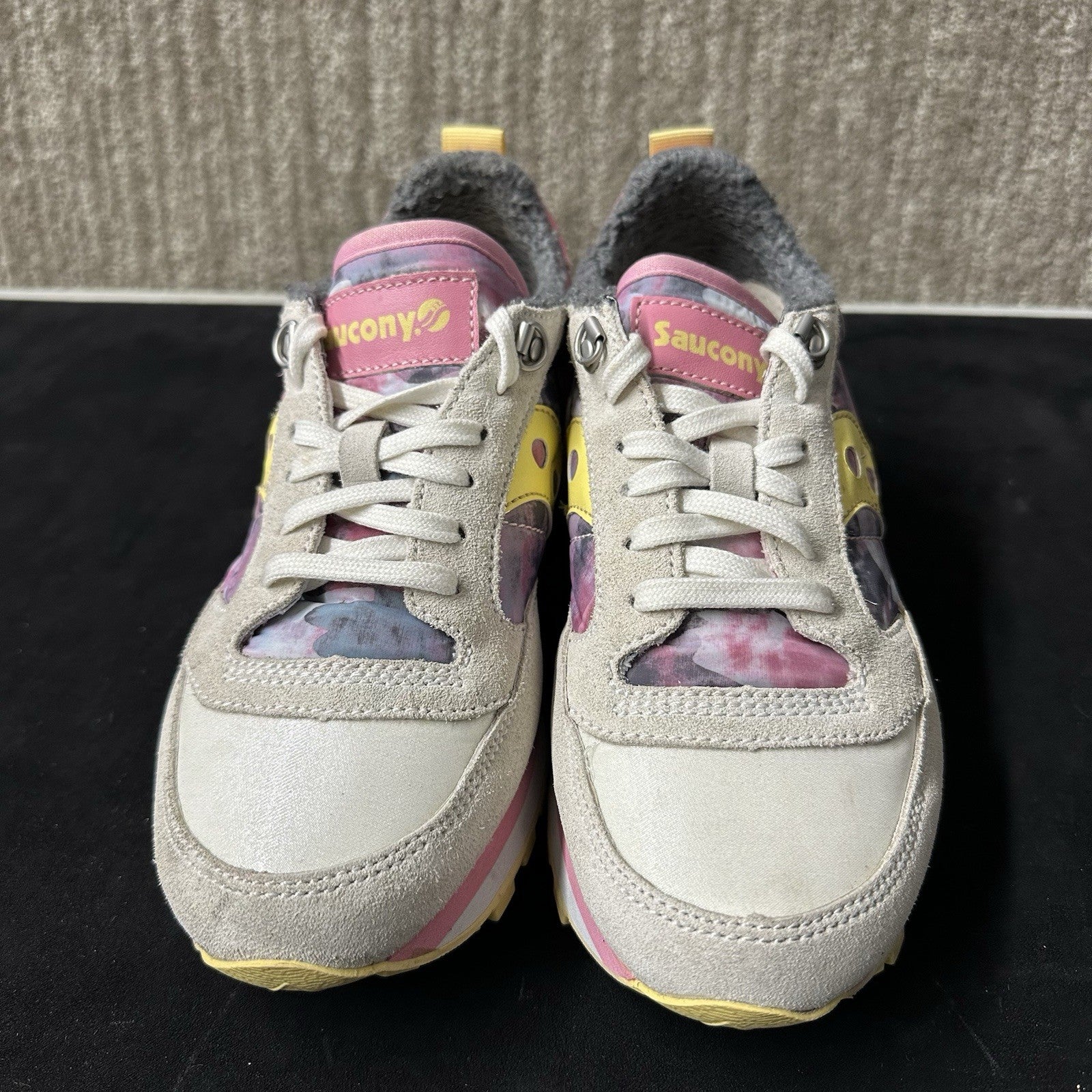 Saucony Jazz Triple Retro Athletic Shoes Sneakers Gray Pink Purple Womens Size 7