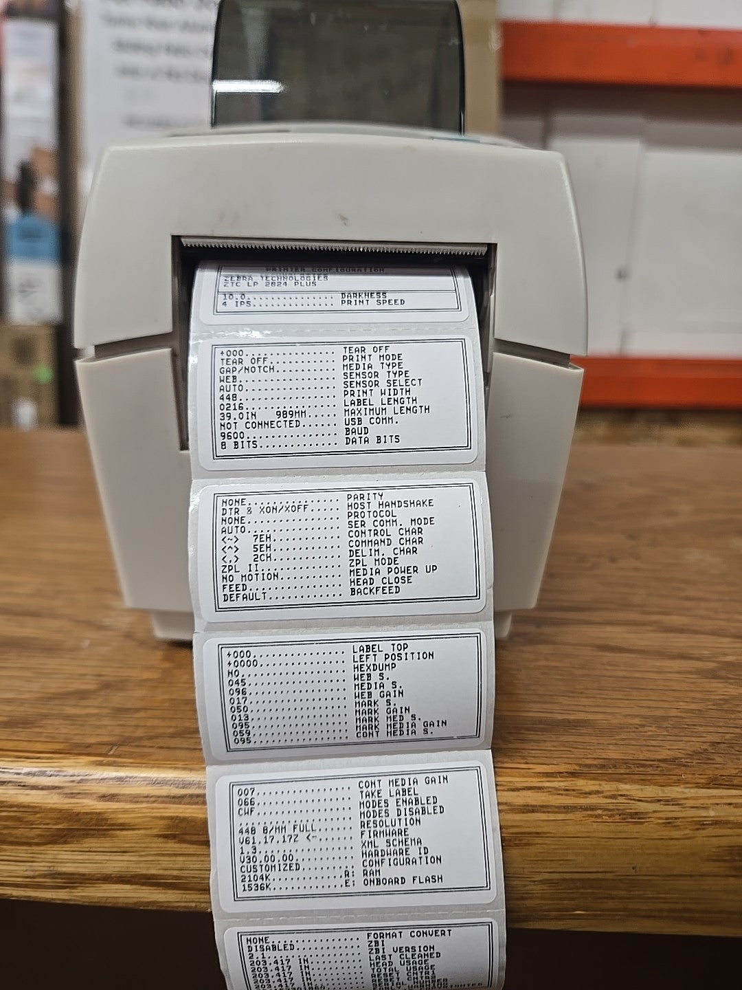 Zebra LP2824 Thermal Label Printer Working, No Cord, Aesthetic Damage 8A