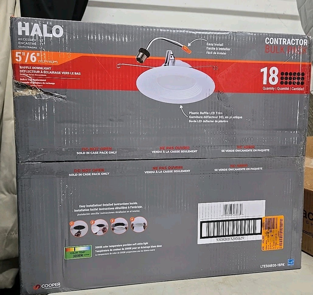 HALO LTE 5/6 in. Integrated LED Recessed Trim Housing (12-Pack) 19A