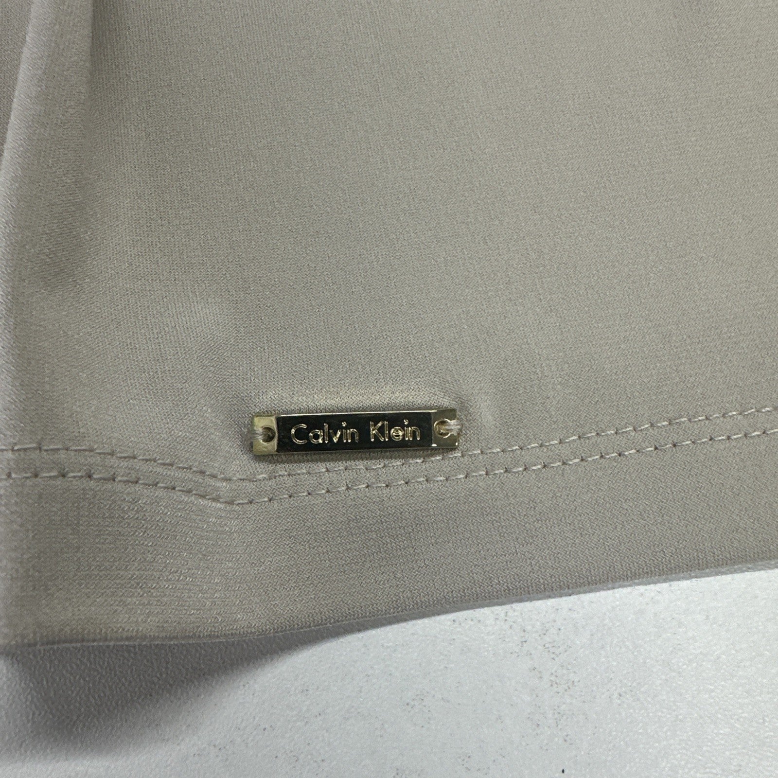 Calvin Klein Women's Sleeveless Khaki Shirt SFTM3724 NWT Size XL