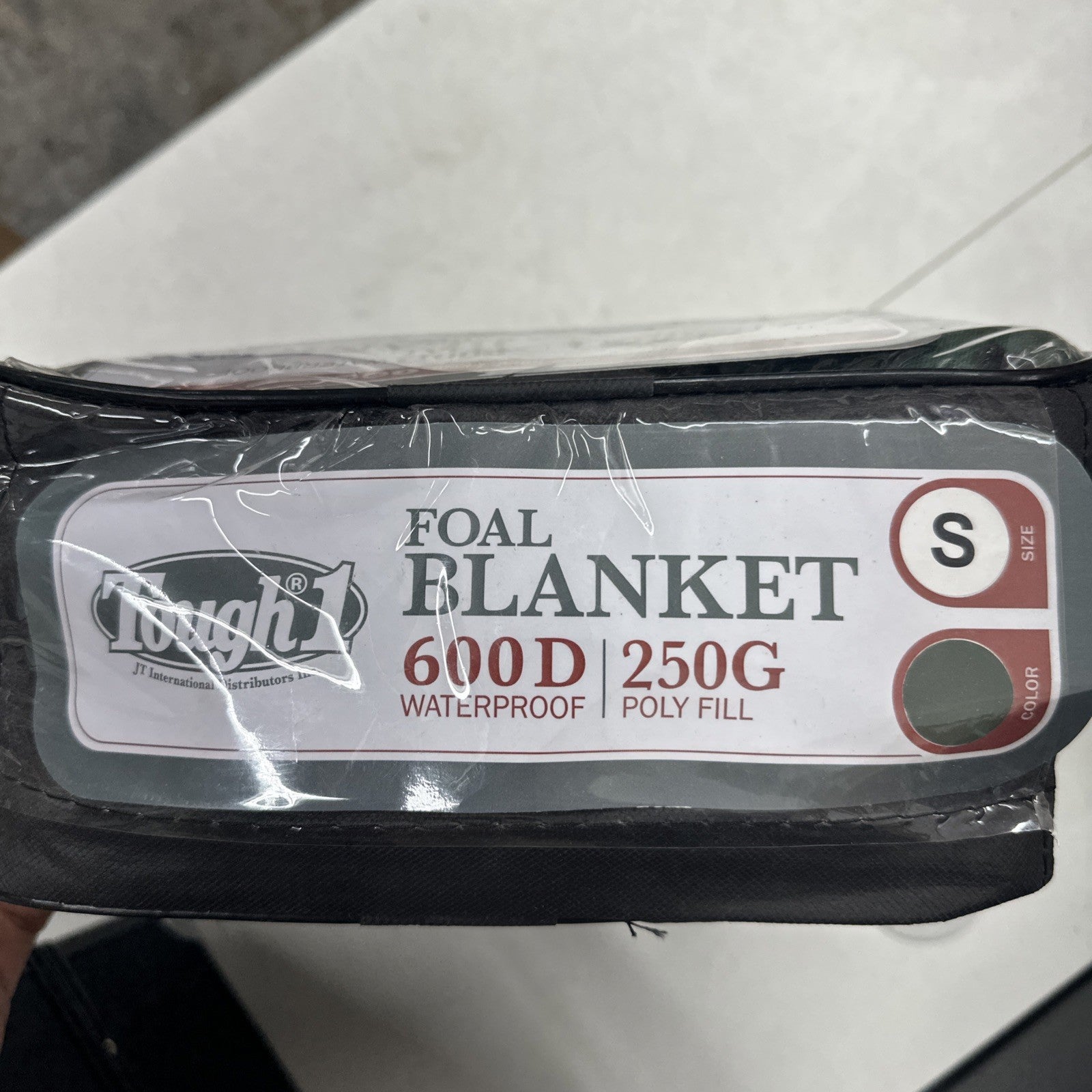 Tough-1 600D Waterproof Foal Blanket Poly Adjustable Size Small Black Green (5A)