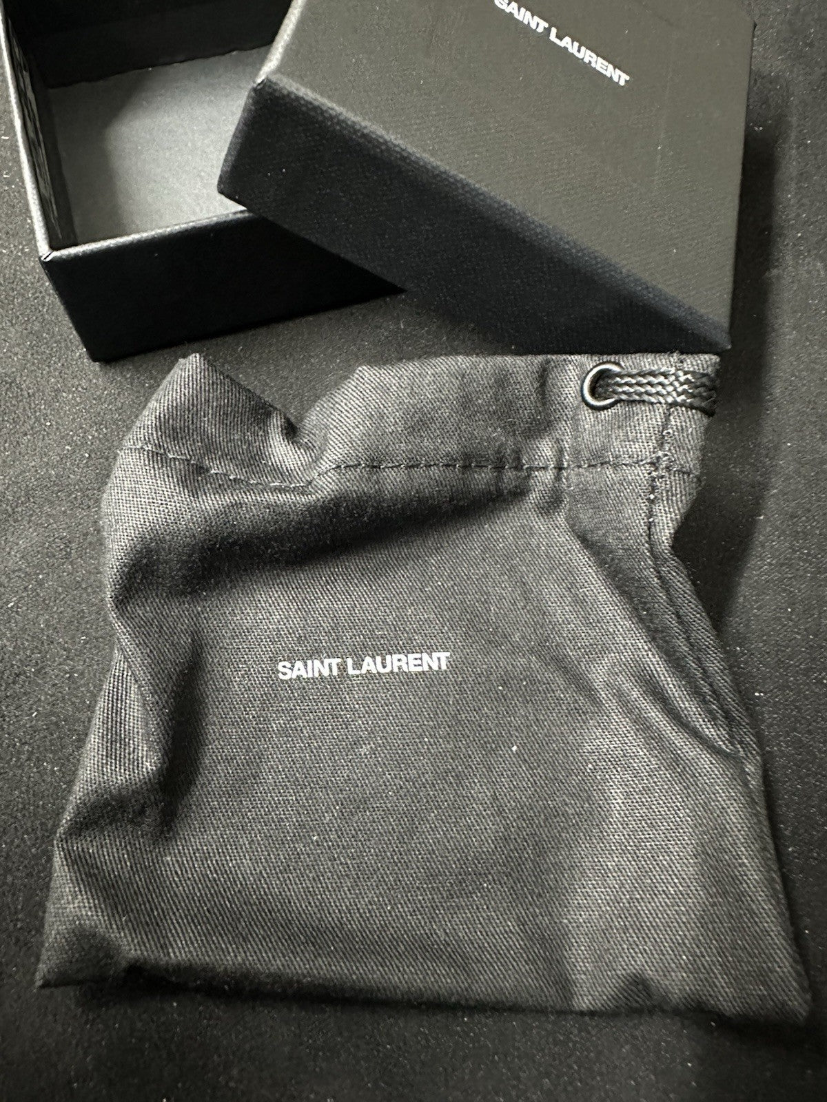 Saint Laurent Empty Gift Jewelry Box With Duster Bag 3inx3inx1.25in (8c)