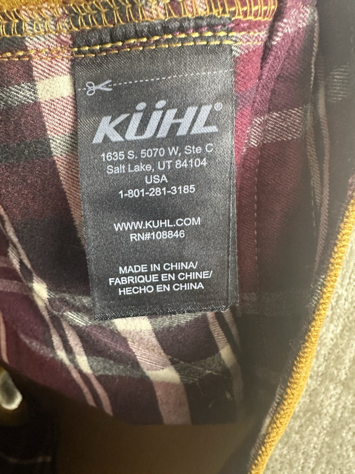 KUHL Skirt Women Streamline Corduroy Size 4 Brown Mustard Yellow Snap Button 6.1