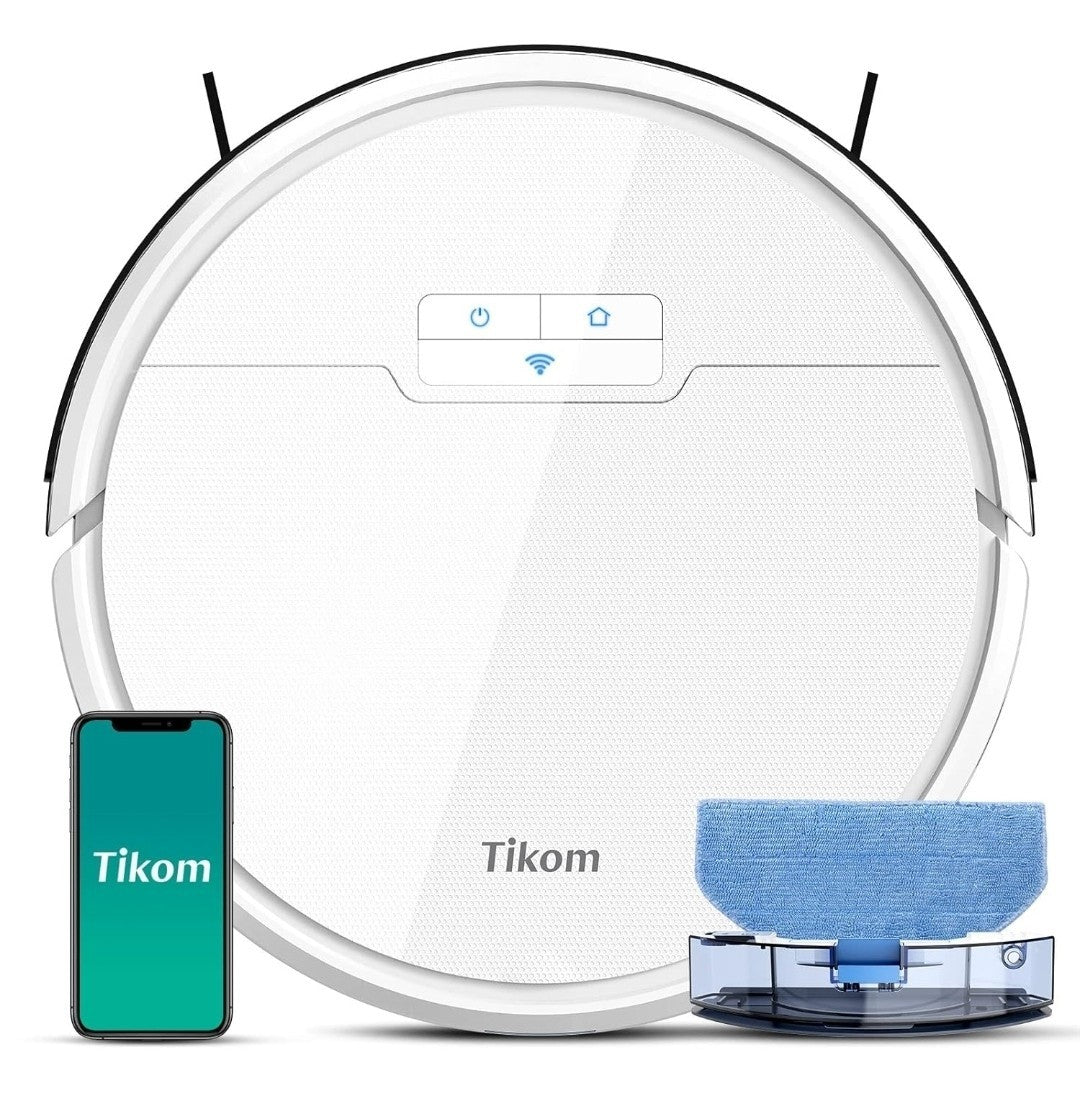 Tikom Robot Vacuum and Mop G8000 Robot Vacuum Cleaner 2700Pa Strong Suction 13C