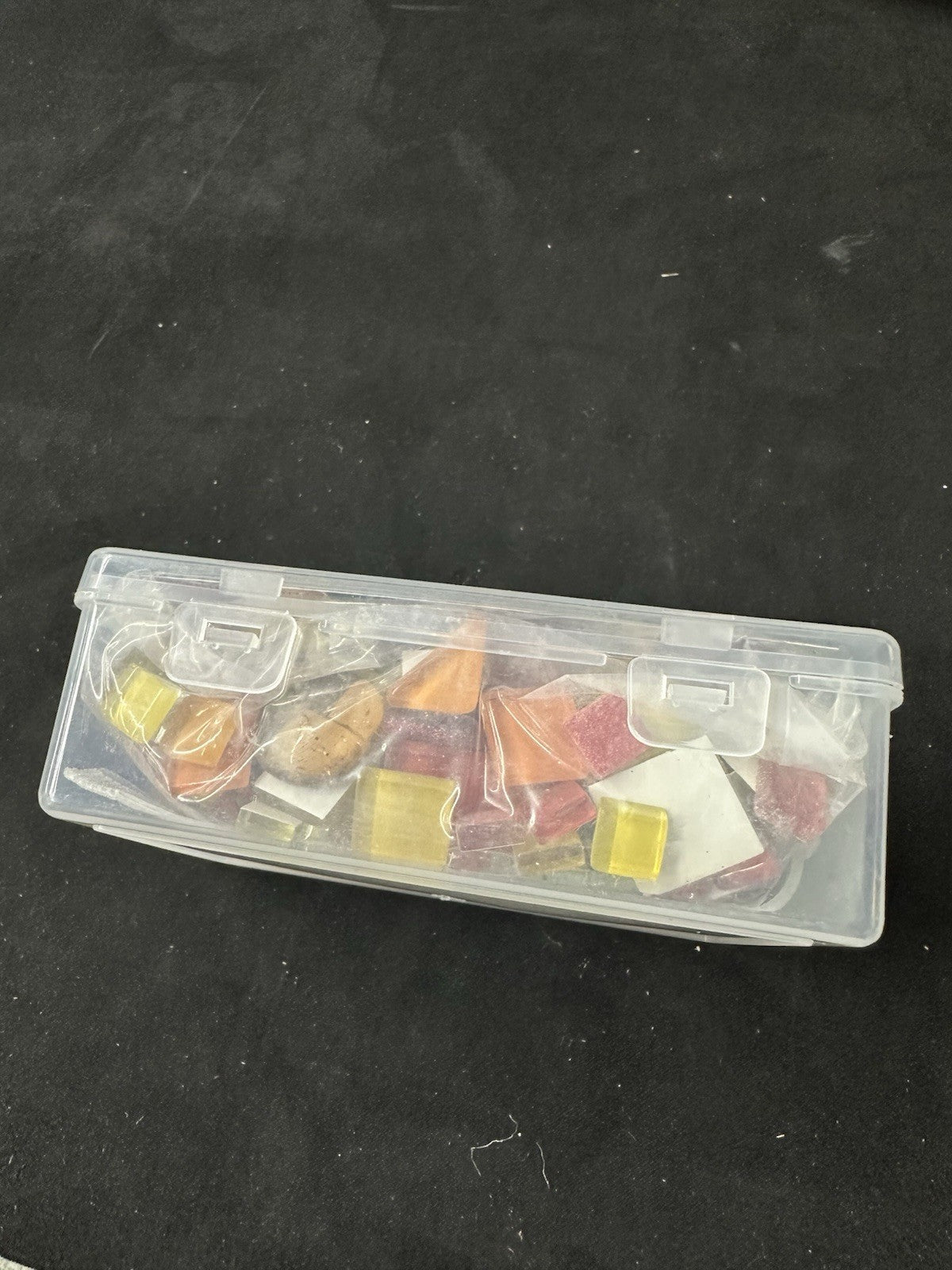 Glass Mosaic Tiles Pre-Cut Waterproof Orange 300 Pieces DIY Crafts (7c)