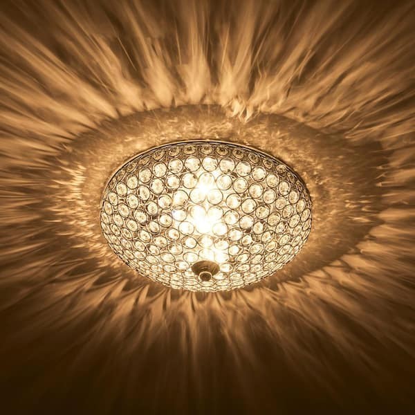 Elegant Designs FM1000CHR 13 inch Mount Ceiling Light 18C