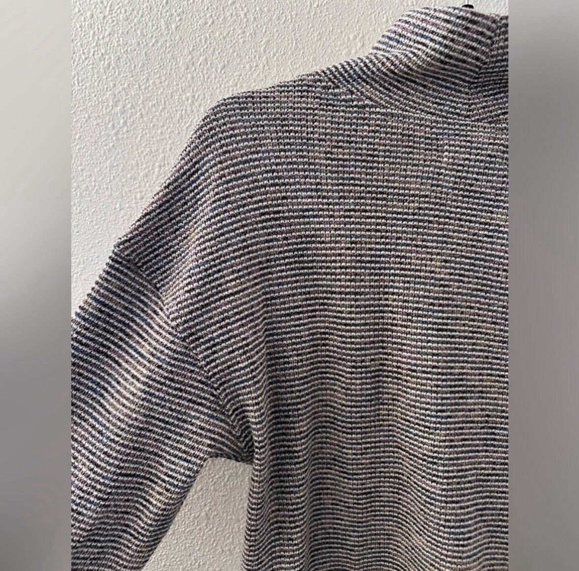 Madewell Rainbow Rib Textured Turtleneck Crop Top Sweater Size Small (0036)