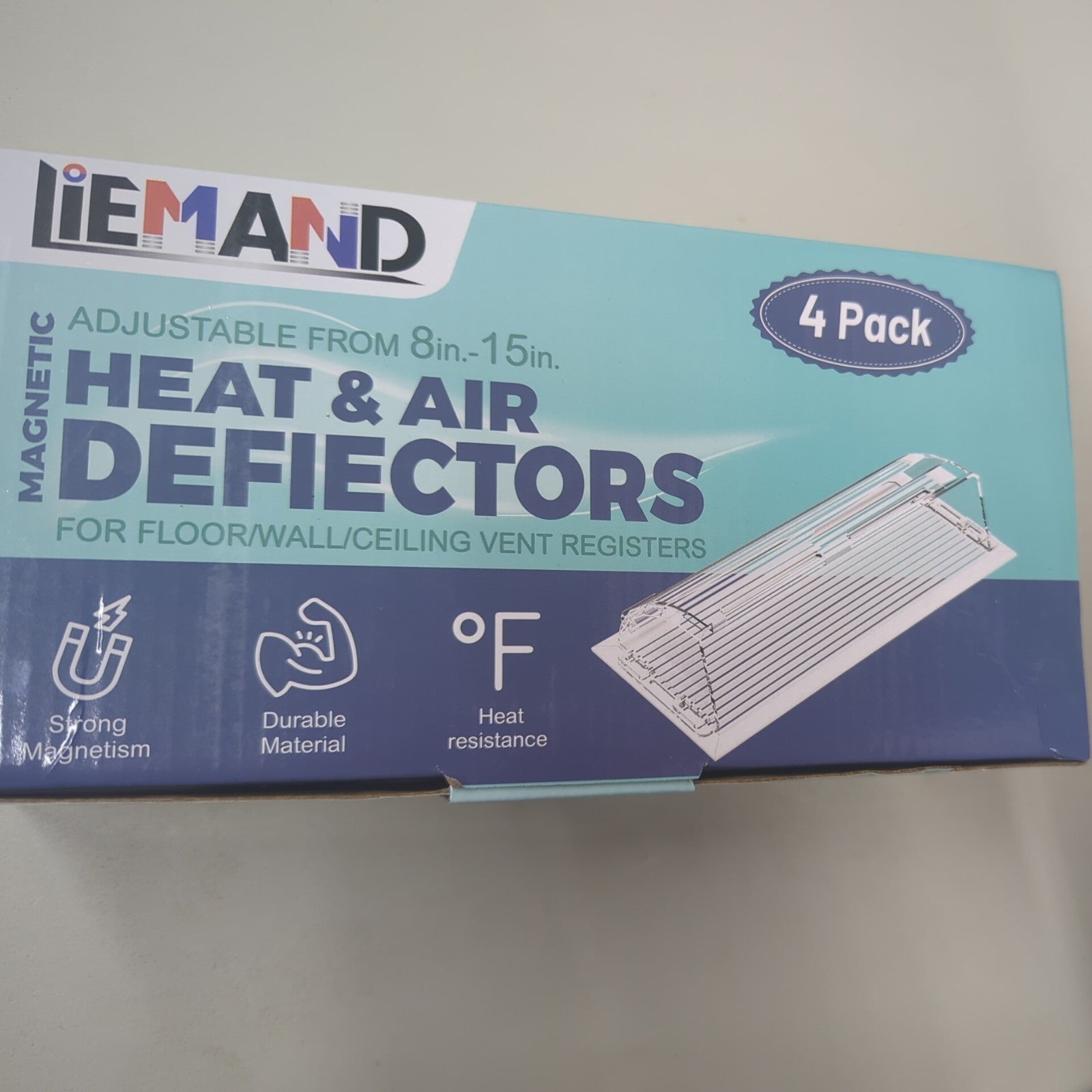 4-pack of LIEMAND Magnetic Heat & Air Vent Deflectors 19A
