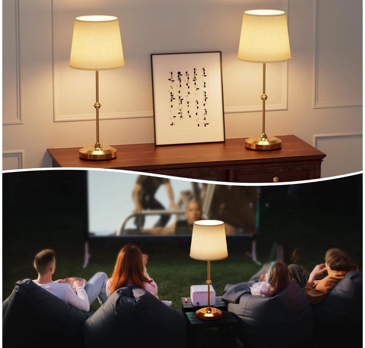 Portable Cordless Table Lamp, Rechargeable 5200mAh Battery Operated Lamp (13c)