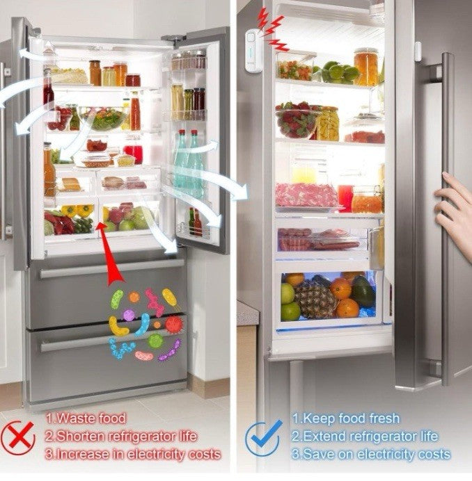 Freezer Door Alarm with Delay 1/2/3/4 mins When Left Open Window Chime Close 3A