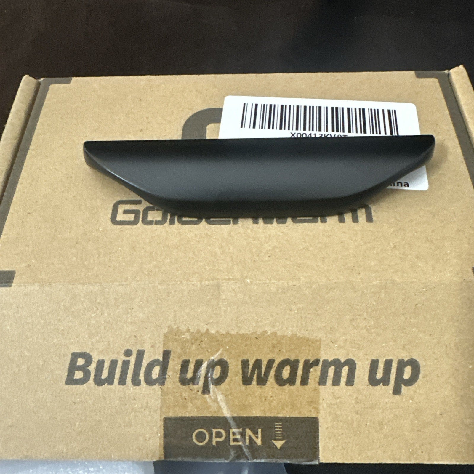Goldenwarm 10 Pack Black Cabinet Finger Edge Pulls Drawer, 3 in Hole Center 15c