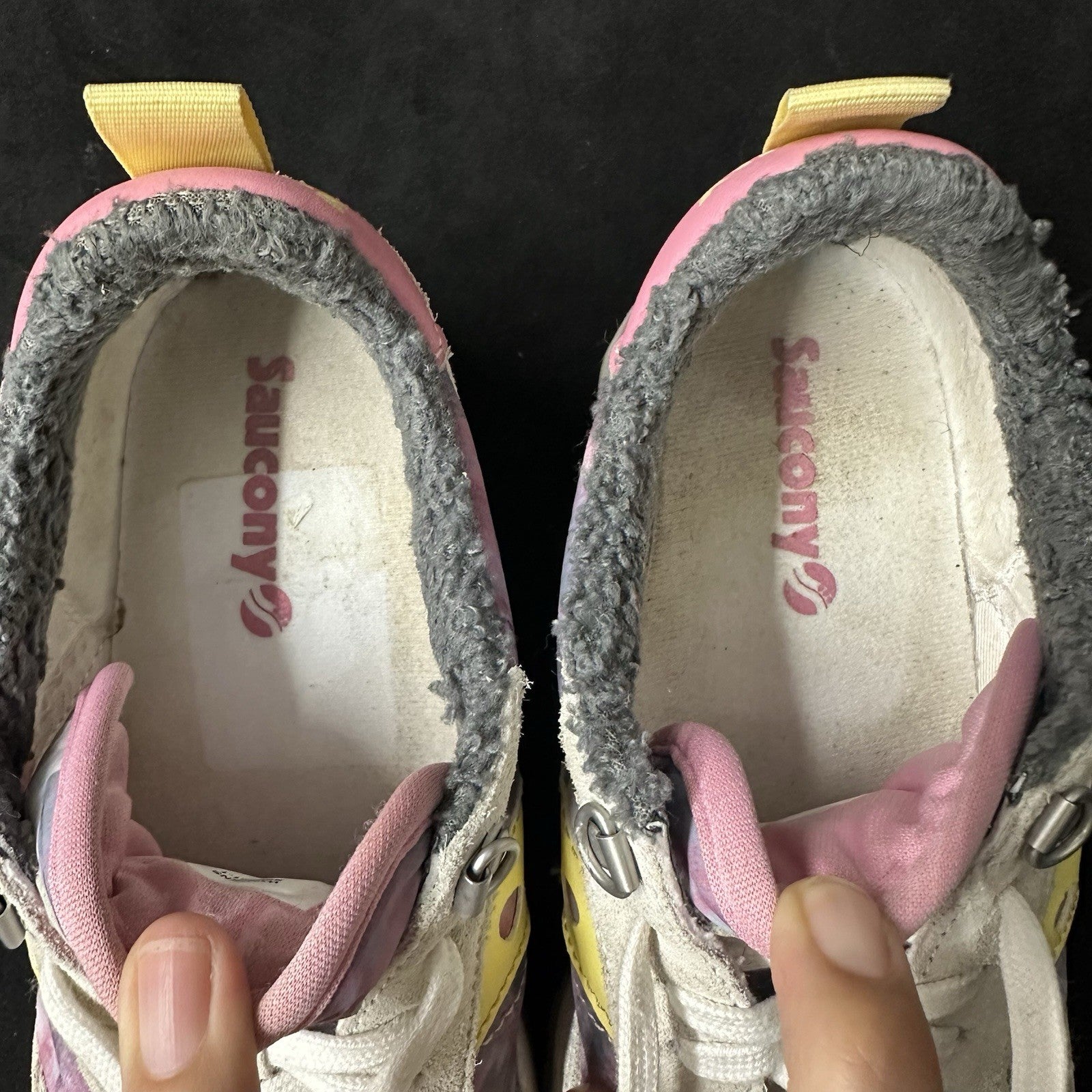 Saucony Jazz Triple Retro Athletic Shoes Sneakers Gray Pink Purple Womens Size 7