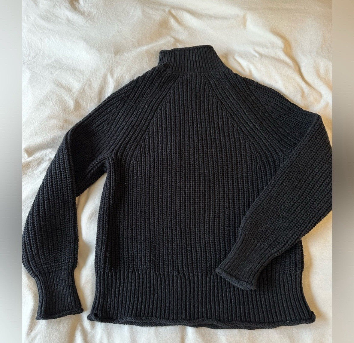 J.Crew black turtleneck chunky knit sweater Size XS Women’s (0058)
