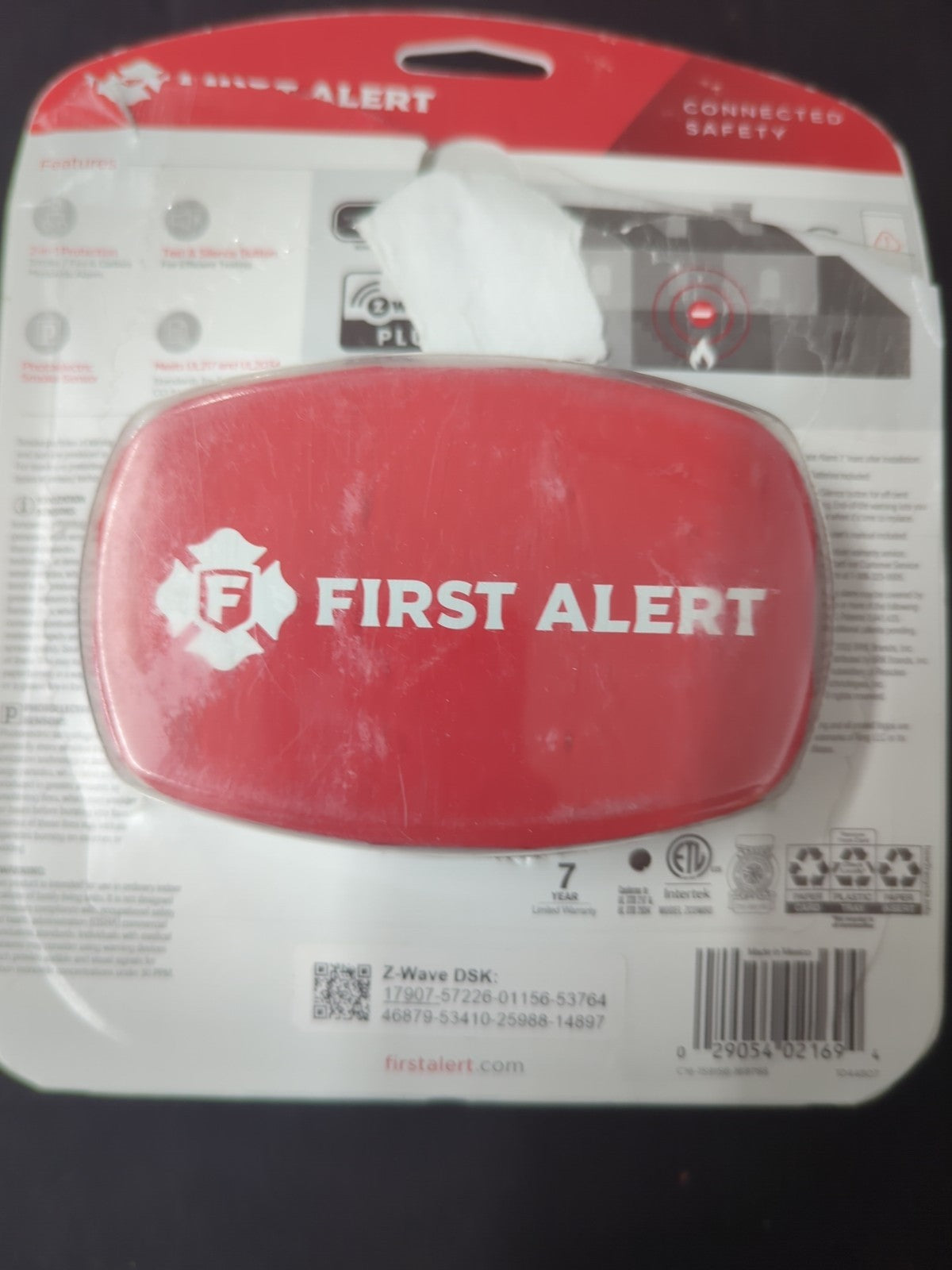 First Alert 2 IN 1 Smoke & Carbon Monoxide Alarm Z Wave Plus Works With Ring 3B